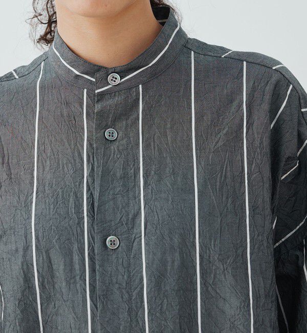 GALERIE VIE「 ワッシャーブロード ドロップショルダーシャツワンピース」|ワンピース|