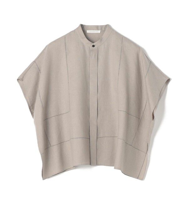 GALERIE VIE「フレンチリネン スタンドカラーシャツ」|シャツ・ブラウス|15 グレー