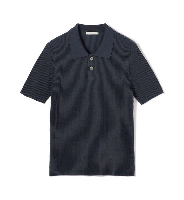 GALERIE VIE「ギザコットンリブ ポロカラープルオーバー」|ニット・セーター|65 ブルー