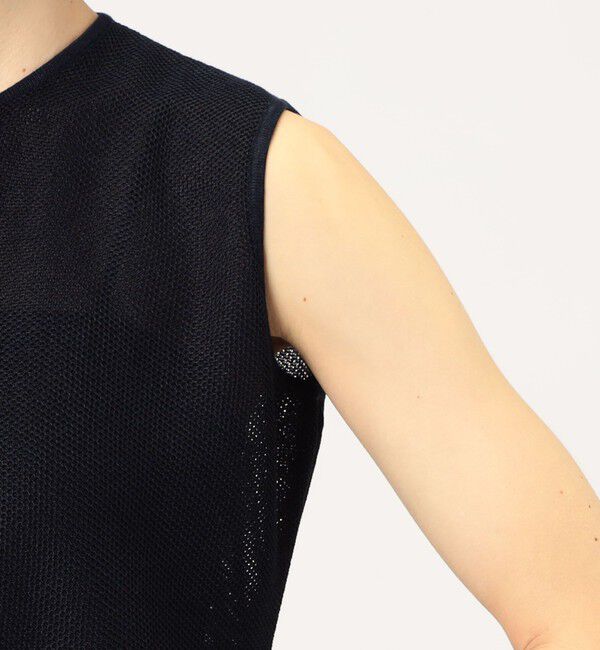 Ballsey「パールメッシュコンビ ペプラムプルオーバー」|ニット・セーター|