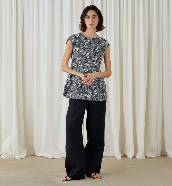 DES PRES「パッチワークレースプリント シェイプブラウス」|シャツ・ブラウス|