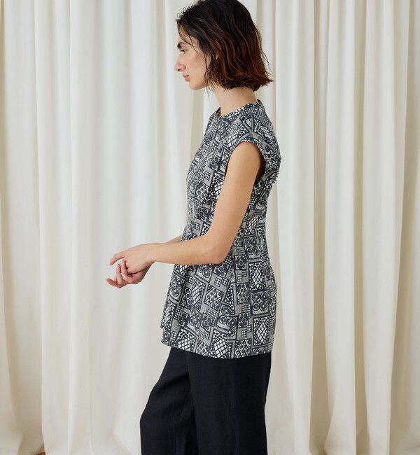 DES PRES「パッチワークレースプリント シェイプブラウス」|シャツ・ブラウス|