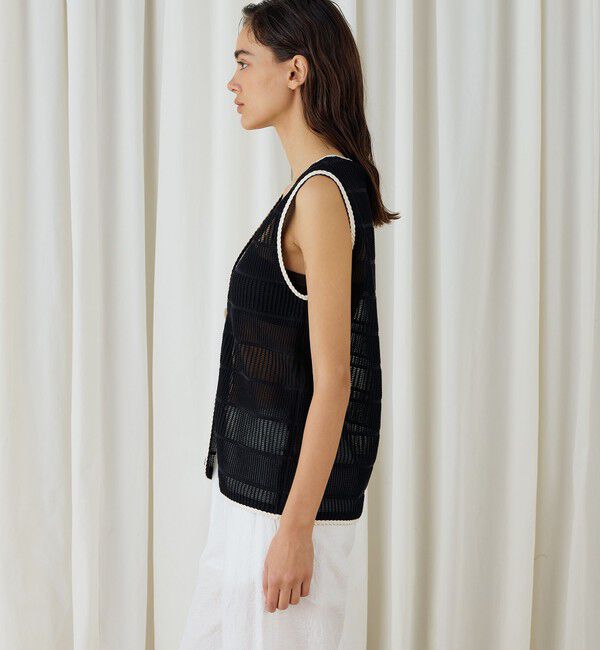 DES PRES「シアータックニット Vネックジレ」|ベスト・ジレ|