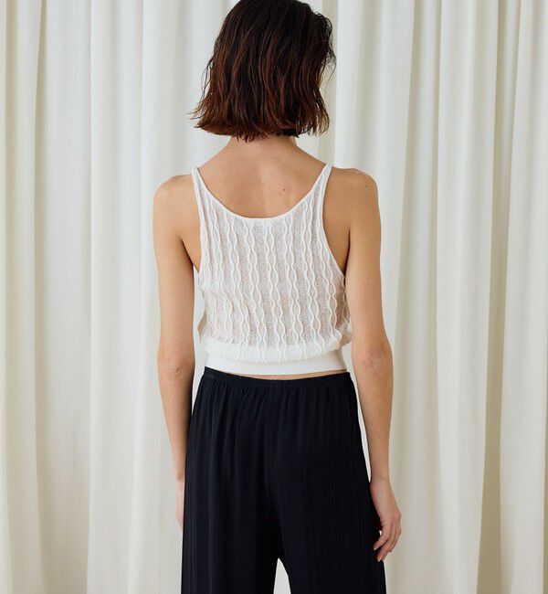 DES PRES「コットンストレッチ　エアリーニットタンクトップ」|ニット・セーター|