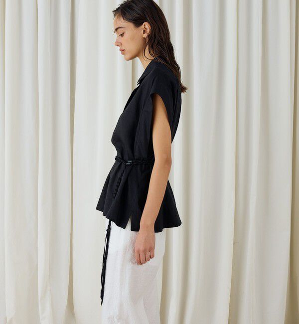 DES PRES「シルクリネンクロス ボクシーブラウス」|シャツ・ブラウス|