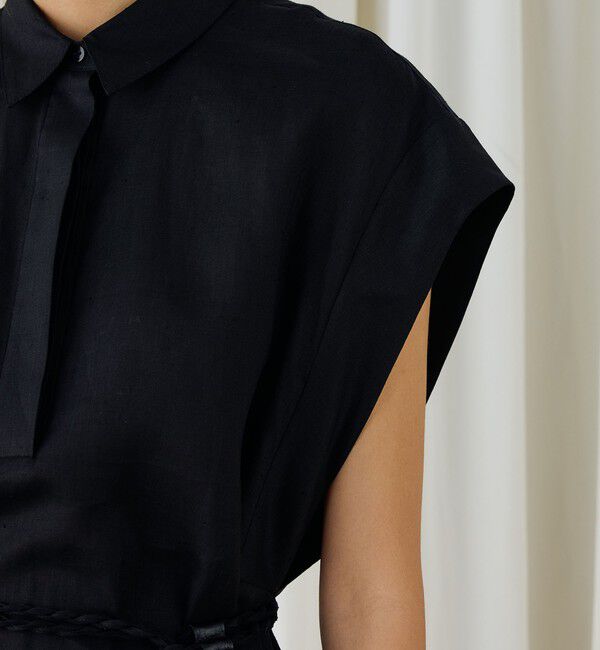 DES PRES「シルクリネンクロス ボクシーブラウス」|シャツ・ブラウス|