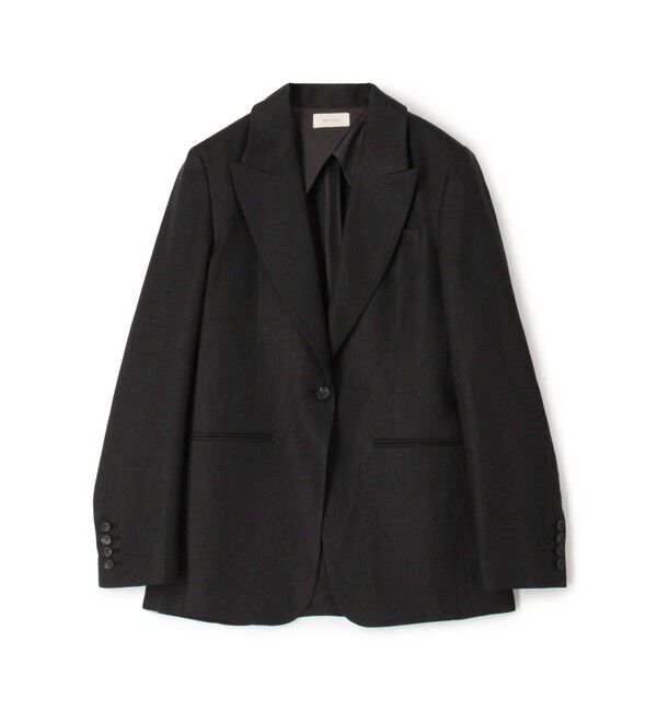 DES PRES「リネンツイル ピークドラペルジャケット」|テーラードジャケット|19 ブラック