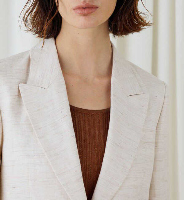 DES PRES「リネンツイル ピークドラペルジャケット」|テーラードジャケット|
