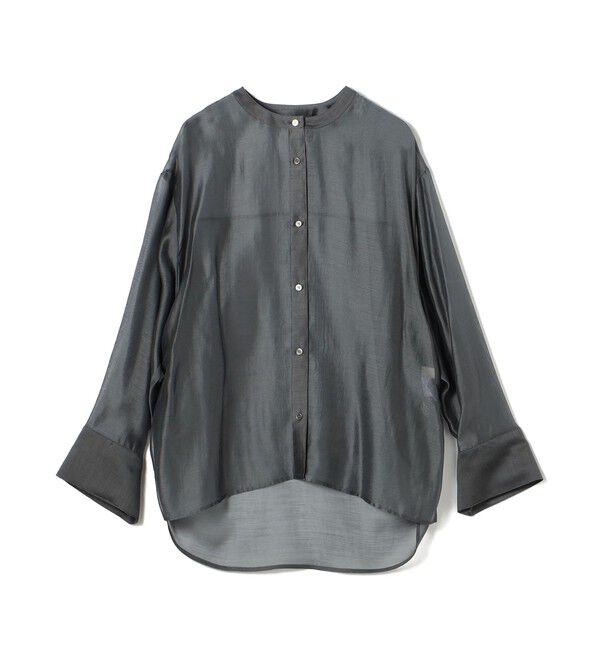 Ballsey「セルロースポリエステルオーガンジー サイドギャザーシャツ」|シャツ・ブラウス|17 チャコールグレー