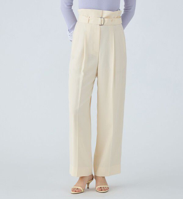 Ballsey「セルロースツイル ハイウエストテーパードパンツ」|その他|