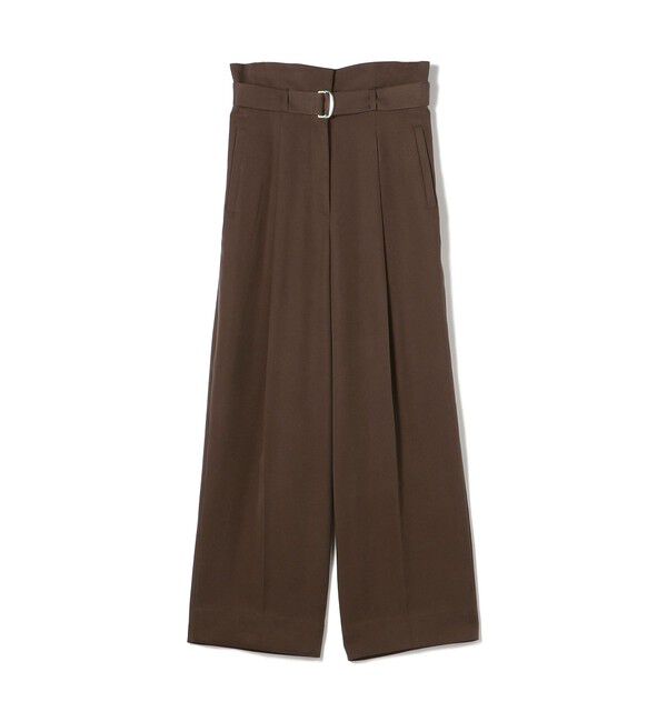 Ballsey「セルロースツイル ハイウエストテーパードパンツ」|その他|49 ブラウン