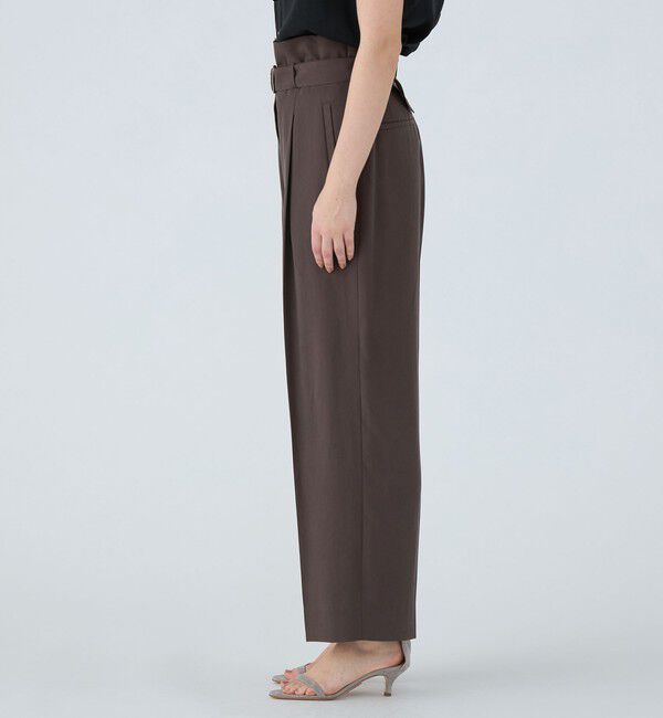 Ballsey「セルロースツイル ハイウエストテーパードパンツ」|その他|