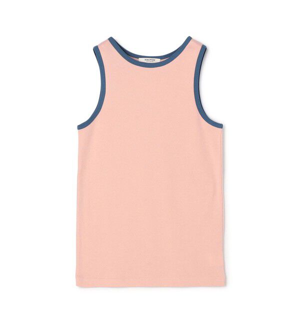 MACPHEE「コットンジャージ トリムタンクトップ」|タンクトップ|32 ピンク系