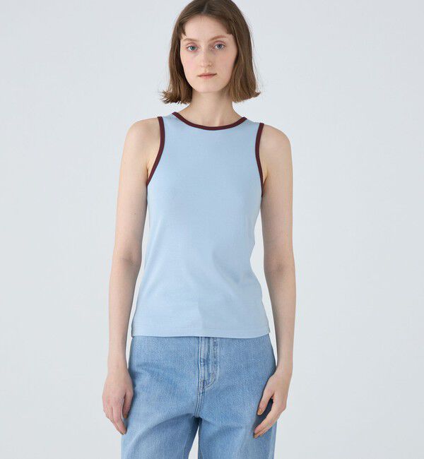 MACPHEE「コットンジャージ トリムタンクトップ」|タンクトップ|