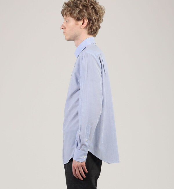 TOMORROWLAND MENS「200/2 コットンシアサッカー ショートポイント ワイドスプレッド シャツ」|シャツ・ブラウス|