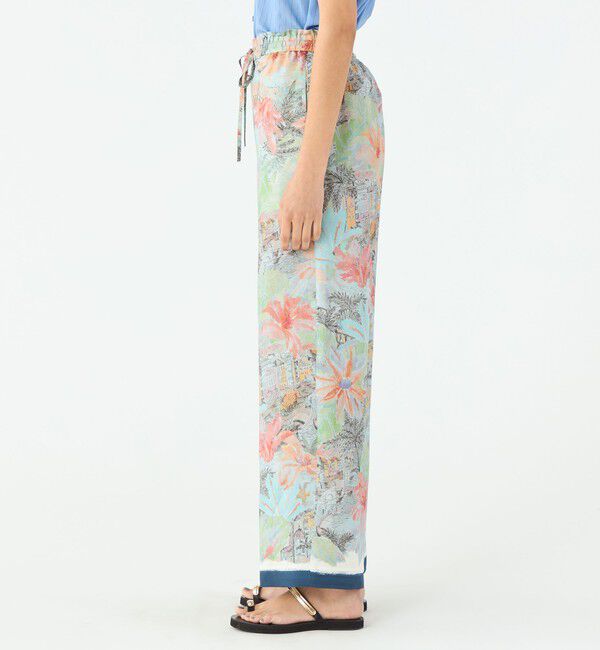 MACPHEE「スカーフプリント イージーストレートパンツ」|その他|