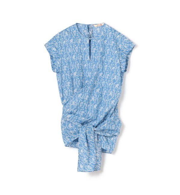 BACCA「サマーリバティ コットンリボンブラウス」|シャツ・ブラウス|64 ブルー系