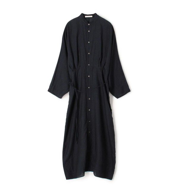 GALERIE VIE「リネンポプリン ウエストタックシャツワンピース」|ワンピース|69 ネイビー
