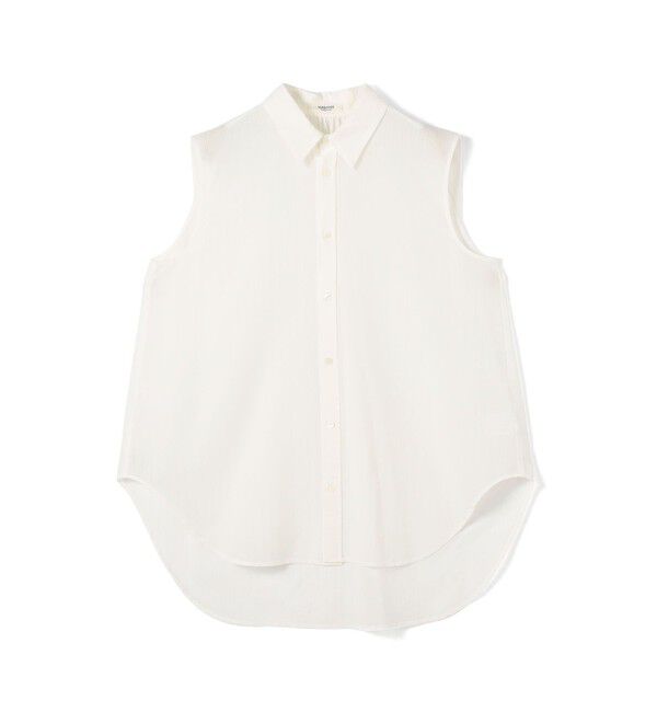 MACPHEE「ドビーストライプ ノースリーブレギュラーカラーシャツ」|シャツ・ブラウス|11 ホワイト