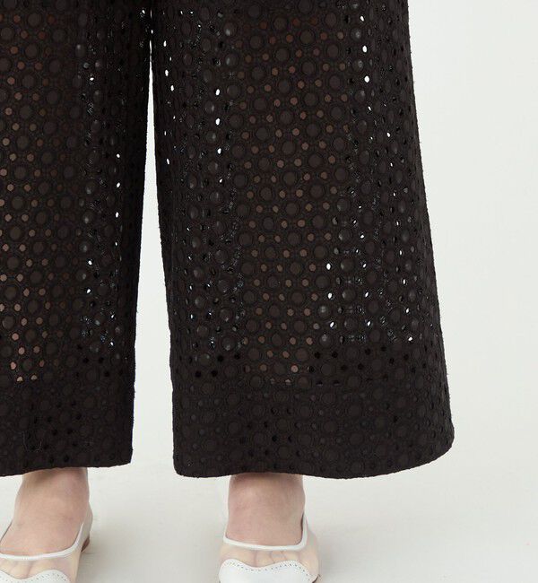 Ballsey「サークルエンブロイダリー タックワイドパンツ」|その他|