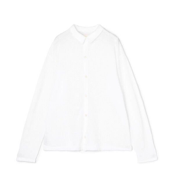 TOMORROWLAND GOODS「【別注】Ｖ::room ヘンプピケ ポロカラーシャツ」|シャツ・ブラウス|11 ホワイト