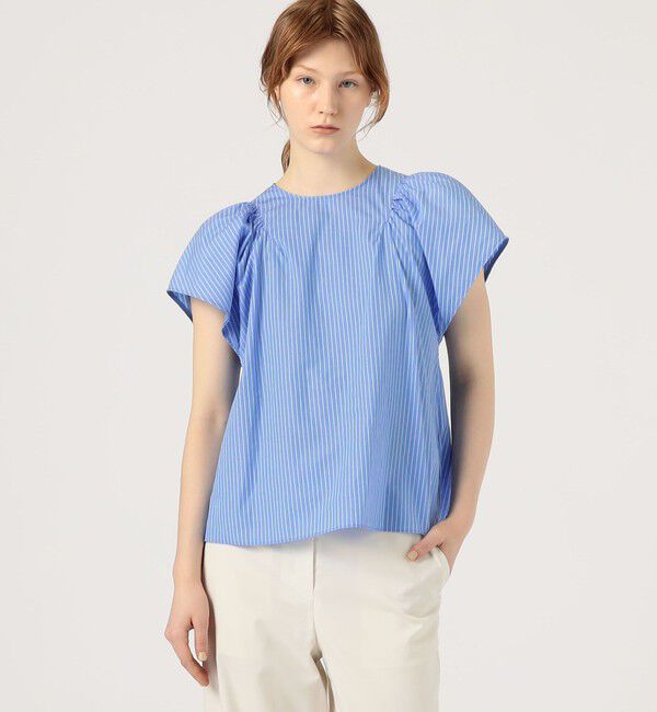 MACPHEE「タイプライター フレアスリーブブラウス」|シャツ・ブラウス|