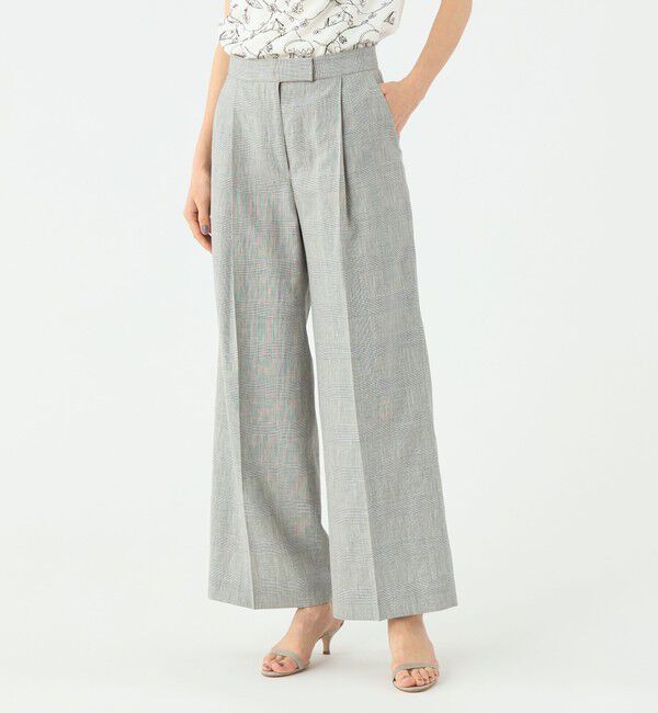 TOMORROWLAND collection「サマーグレンチェック タックワイドパンツ」|その他|