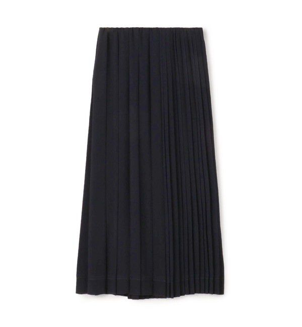 DES PRES「ジャージーライクジョーゼット コンビプリーツスカート」|スカート|69 ネイビー