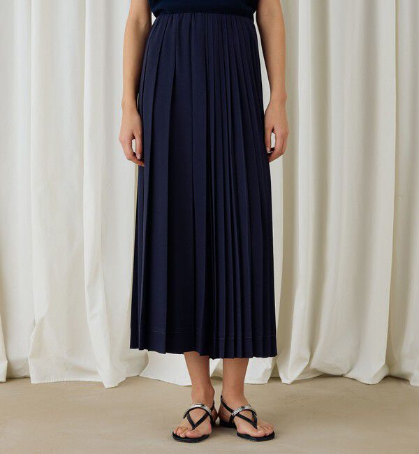 DES PRES「ジャージーライクジョーゼット コンビプリーツスカート」|スカート|