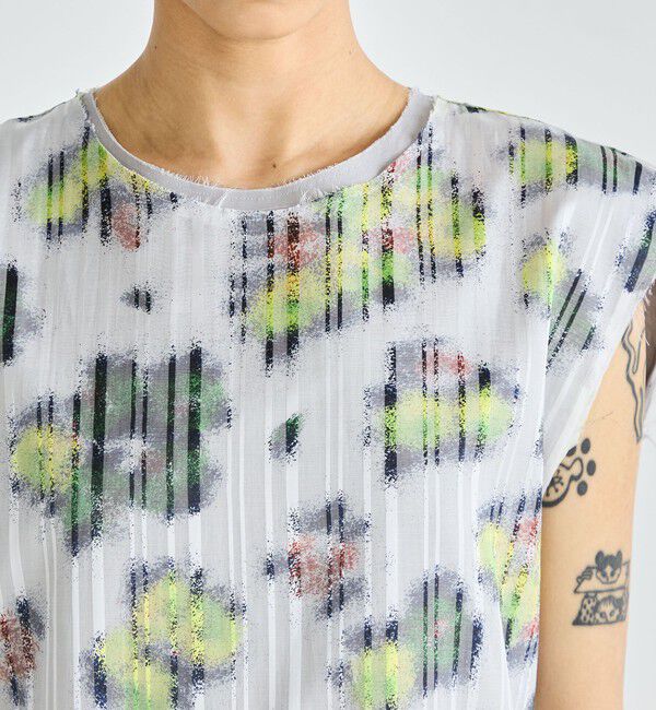 Edition「フラワープリント ノースリーブワンピース」|ワンピース|