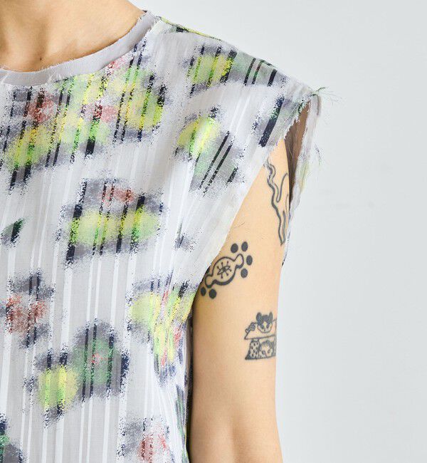 Edition「フラワープリント ノースリーブワンピース」|ワンピース|