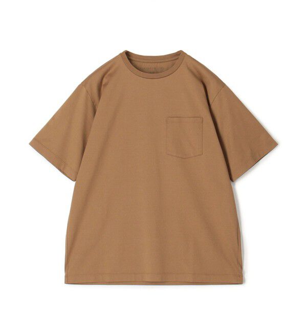 TOMORROWLAND MENS「ギザコットン ハーフスリーブ ポケットTシャツ」|Tシャツ・カットソー|45 キャメル