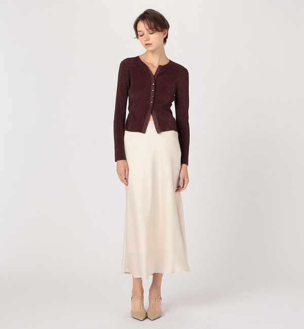 Ballsey「シアーラメリブ クルーネックカーディガン」|カーディガン|