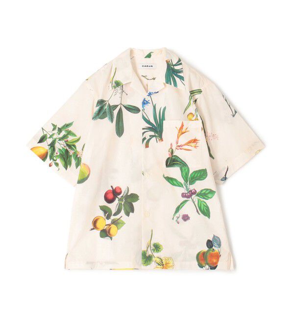 CABaN「CABaN コットン Green Showerプリント ハーフスリーブシャツ」|シャツ・ブラウス|12 ホワイト系