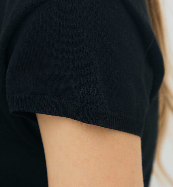 CABaN「コットンポリエステル フレンチスリーブプルオーバー」|ニット・セーター|