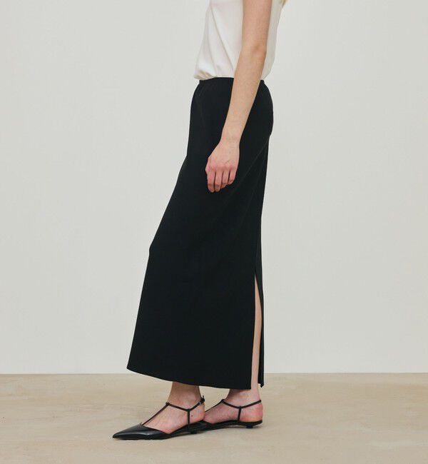 DES PRES「ライトダブルクロス エラスティックストレートスカート」|タイト|