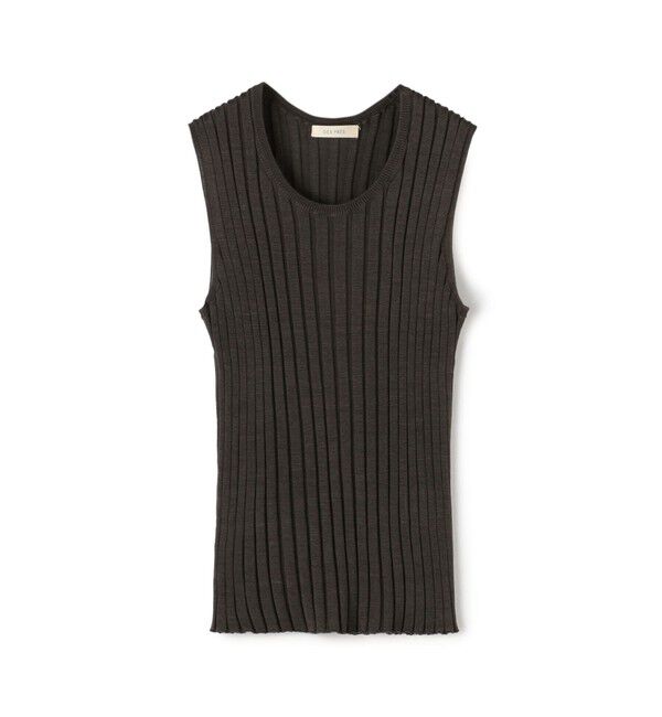 DES PRES「ドメスティックスパンシルク ノースリーブプルオーバー」|ニット・セーター|57 カーキ