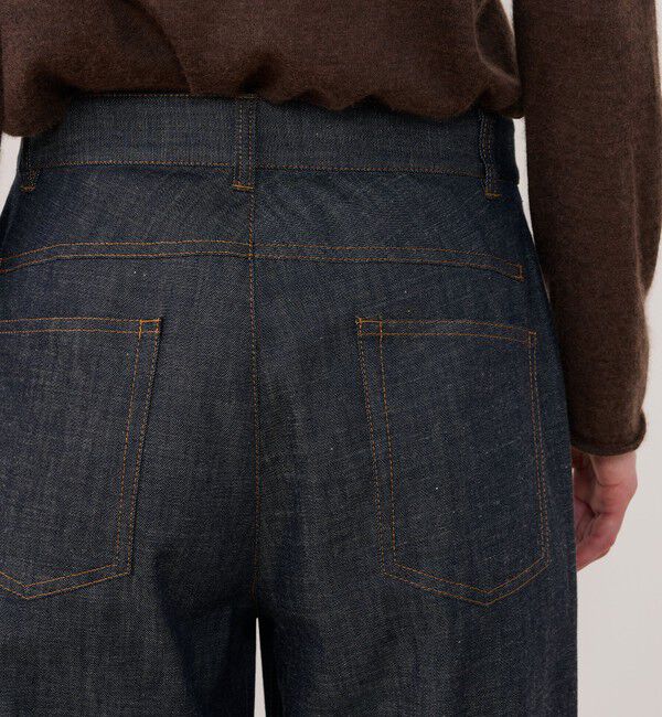 GALERIE VIE「ステイブルーデニム セミワイドパンツ」|デニム|