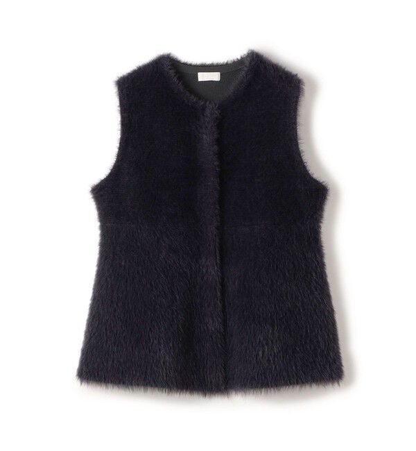 Ballsey「フェザーヤーン ペプラムベスト」|ベスト・ジレ|17 ダークグレー