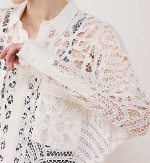 GALERIE VIE「バテンレース ドルマンスリーブシャツ」|シャツ・ブラウス|