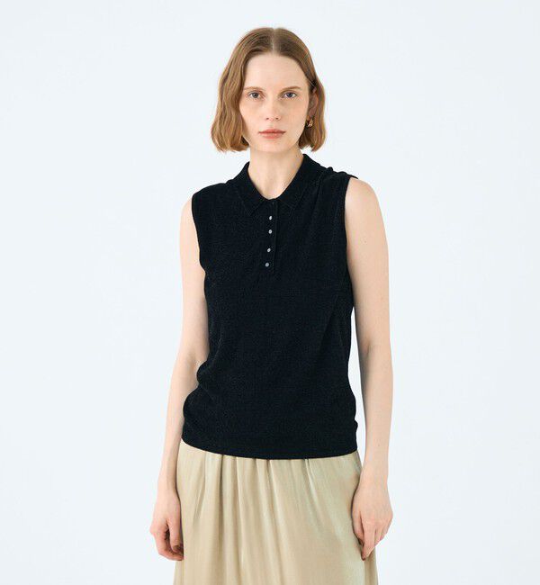 Ballsey「ストレッチベルベット ノースリーブプルオーバー」|ニット・セーター|