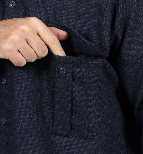 TOMORROWLAND MENS「【別注】GUY ROVER ポリエステルウール オーバーシャツ」|ブルゾン・スタジャン|