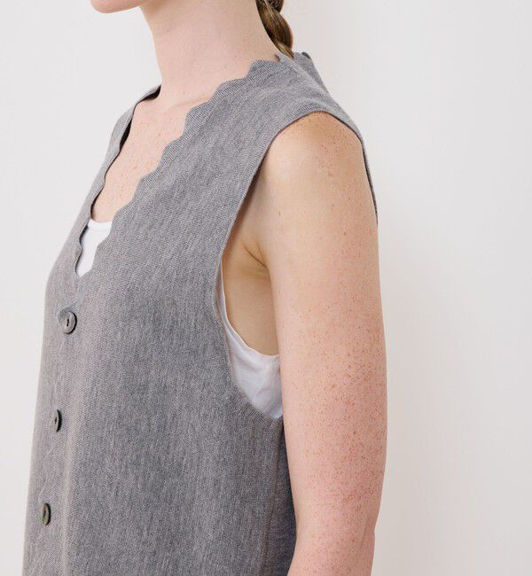 GALERIE VIE「ウーステッドミラノリブ ベスト」|ベスト・ジレ|