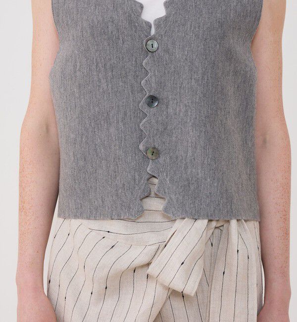 GALERIE VIE「ウーステッドミラノリブ ベスト」|ベスト・ジレ|