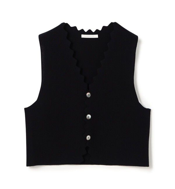 GALERIE VIE「ウーステッドミラノリブ ベスト」|ベスト・ジレ|69 ネイビー