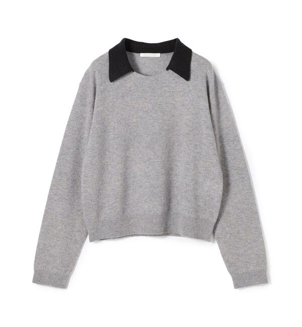 GALERIE VIE「スコットランドカシミヤ クレリックプルオーバー」|ニット・セーター|16 グレー系