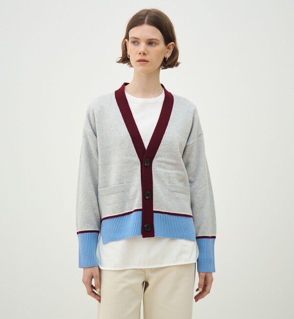 MACPHEE「NZ LAMBS Vネックカーディガン」|カーディガン|