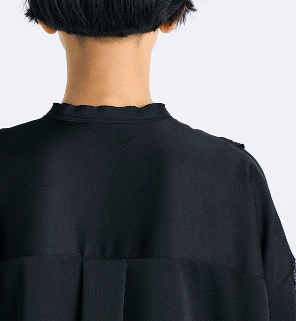 Edition「ジョーゼットレース オーバーサイズドシャツ」|シャツ・ブラウス|