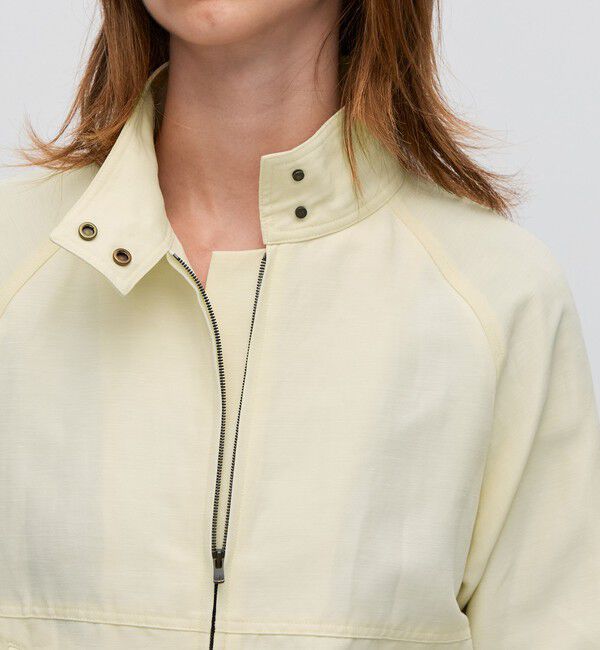 BACCA「ナイロンリネンビンテージギャバジン ジップアップブルゾン」|ブルゾン・スタジャン|