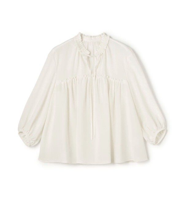 Ballsey「シアートロピカル ボリュームギャザーブラウス」|シャツ・ブラウス|11 ホワイト